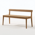 Banc de jardin 120 x 40 x 85 cm en bois marron à dossier à lattes