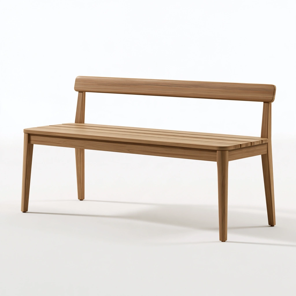 Banc de jardin 120 x 40 x 85 cm en bois marron à dossier à lattes