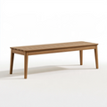 Banc 150 x 40 x 45 cm en bois marron pour salle à manger - style contemporain