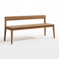 Banc de jardin 120 x 60 x 80 cm en bois marron à dossier à lattes